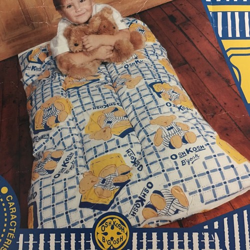 OshKosh B'Gosh Bear Slumber Sleeping Bag Nap Mat Comforter Bedding Sleepover - Picture 2 of 6