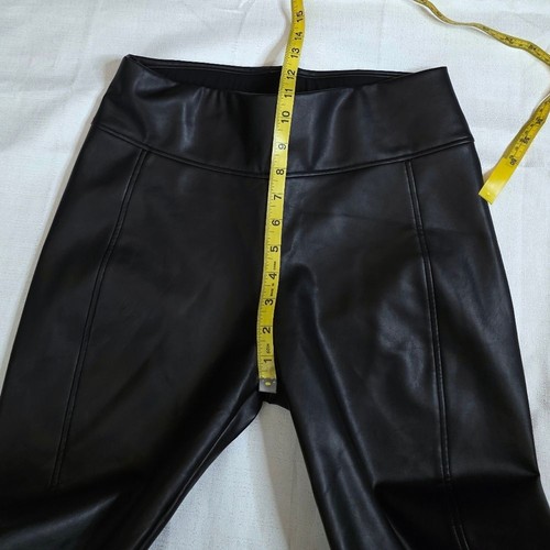 Wolford Black Vegan Leather Leggings Size 10 - Picture 6 of 10