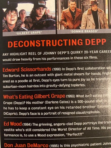 JOHNNY DEPP entertainment weekly HOMER SIMPSON Hilary duff BABE RUTH Ricci - Picture 9 of 19
