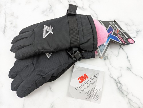 Zero Xposur Girls Black Thinsulate Winter Snow & Ski Gloves Small/Medium - Picture 2 of 12