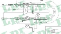 LPR C0021B Cable, Parking Brake For Alfa Romeo Lancia