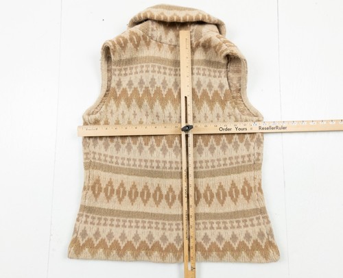 Lauren Ralph Lauren Sweater Womens Medium Petite Beige Knit Lambswool Cardigan - Picture 7 of 9