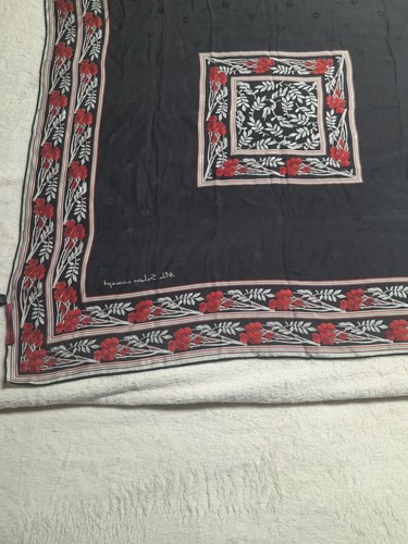 Mila Schon 100% Silk Scarf. 35" X 35" Square With Tags Gorgeous - Picture 7 of 20