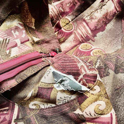 Camicia blusa giapponese vintage anni 70 taglia 8 antica dea greca mito rara lusso - Foto 9 di 11