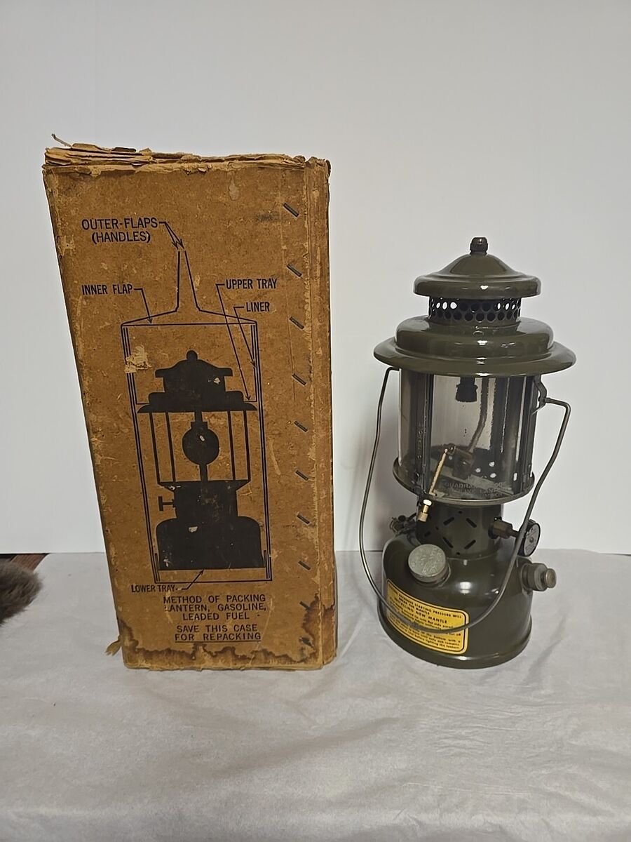 RARE VINTAGE 1958 Coleman Military Gas Lantern #252 & BOX | eBay RARE VINTAGE 1958 Coleman Military Gas Lantern #252 & BOX | eBay