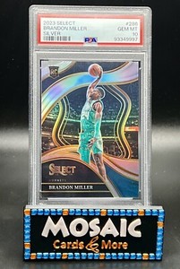 2023-24 SELECT BRANDON MILLER COURTSIDE SILVER PRIZM PSA 10 ROOKIE RC #286