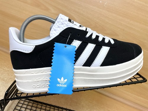 adidas Gazelle Bold Black & White Size UK 7.5 Platform Trainers - Picture 4 of 18