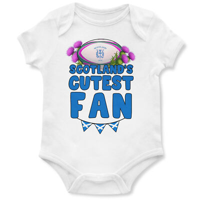 Schottlands süßester Fan Strampler Rugby Country Jungen und Mädchen Baby Junge Mädchen Weste...