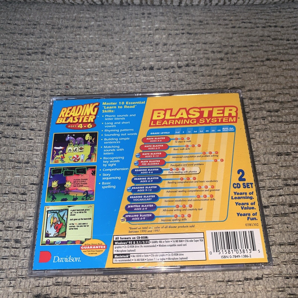 Davidson Learning CD-ROM Game Reading BLASTER Ages 4-6 | eBay