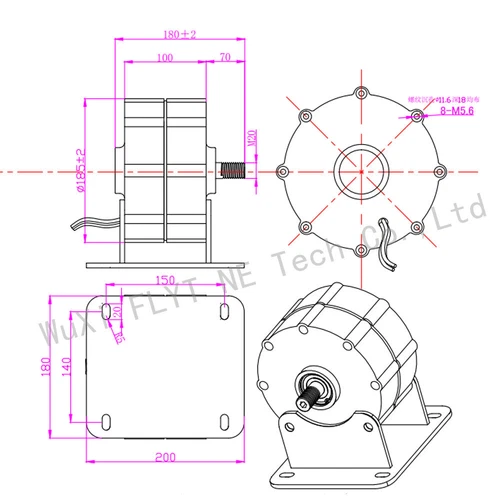 1000W 24V 48V 3Phase Permanent Magnet Generator Wind Turbine Motor Alternators - Foto 3 di 27