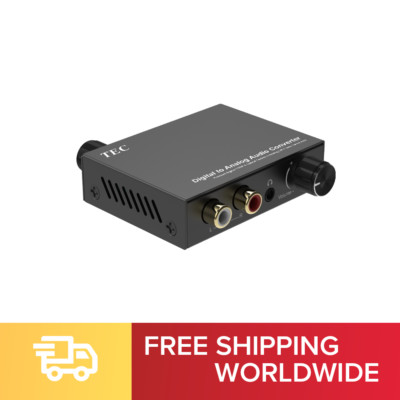 TEC Digital Audio Converter TOSLINK/COAXIAL to RCA Analog + 3.5mm Headphone Jack