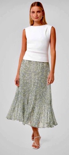 Bnwt FOREVER NEW Size 16 Della Pleated Midi Skirt CURRENT SEASON - Picture 8 of 11