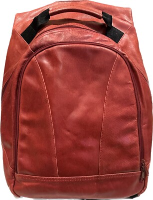 Vintage Unisex Wilson’s Leather Red Bomber Backpack School Travel Purse Luggage Wilsons Leather Backpack Bags & Handbags for Women for sale  main image 3