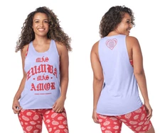Zumba Mas Zumba Tank Top - Orchid Purple - S &  L  ~ Free Ship! New!