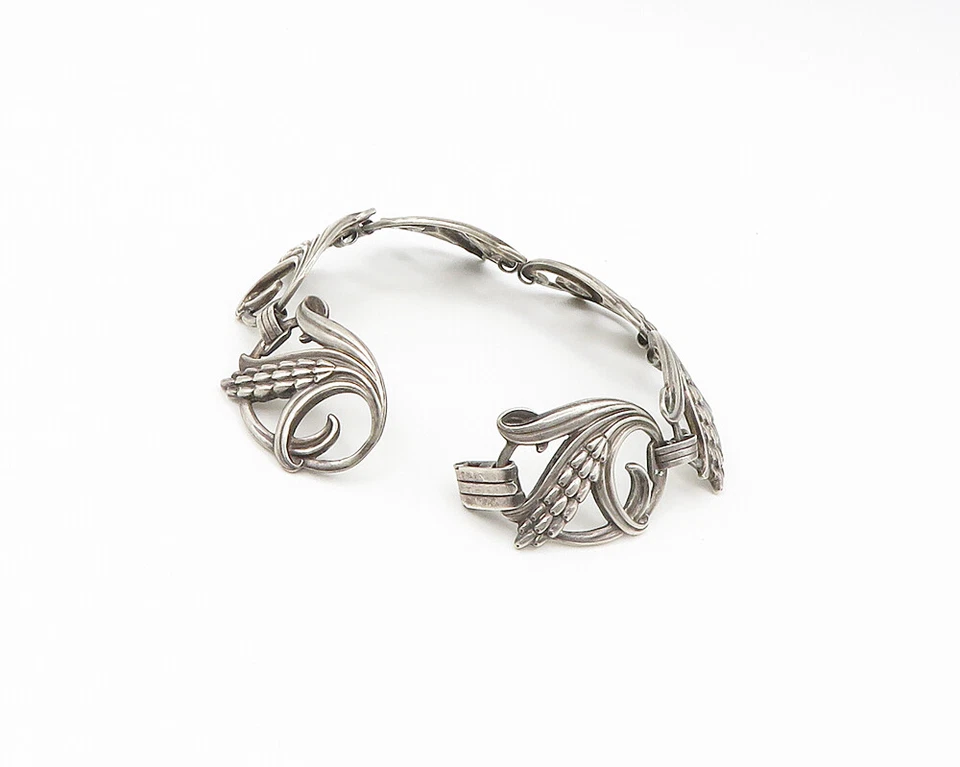 Pulsera de cadena de trigo tono oscuro vintage de plata de ley 925 de Danecraft BT7213 Foto 4 de 4