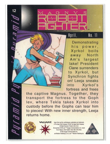 1993 Upper Deck Pyramid The Valiant Era - Magnus, Robot Fighter #12 - Picture 2 of 2