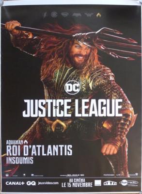 JUSTICE LEAGUE - AQUAMAN - DC COMICS - RARE CHARACTER BUS STOP MOVIE POSTER