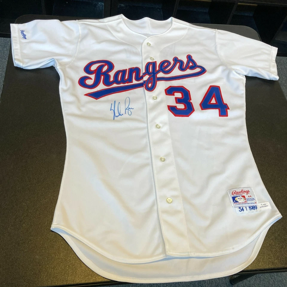 Nolan Ryan Signed Authentic 1989 Texas Rangers Game Model Jersey PSA DNA COA - Image 2 of 4