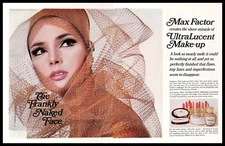 1966 Max Factor UltraLucent Makeup Vintage PRINT AD Beauty Products