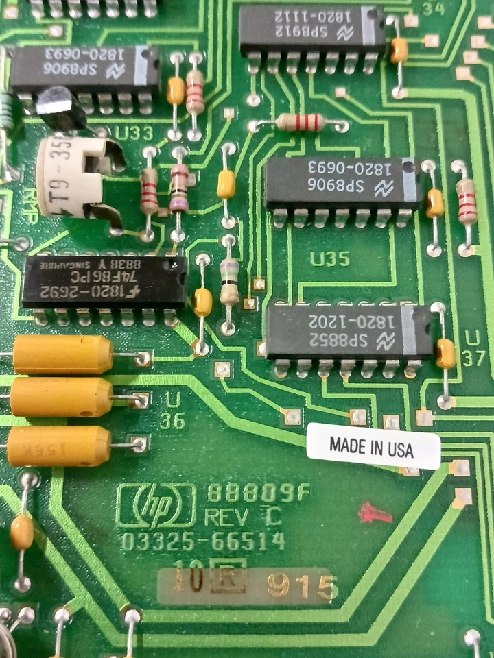 Placa de circuito PCB HP Agilent 03325-66514 Rev C 88809F 03325-69514 Foto 3 de 4