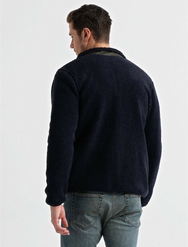 LUCKY BRAND Men's Sherpa Colorblock Shearless Fleece Jacket Size M $99 NWT - Picture 3 of 12