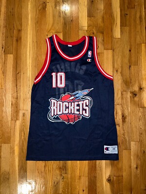 SAM CASSELL Houston Rockets Vintage Champion Jersey 48 NBA Drexler