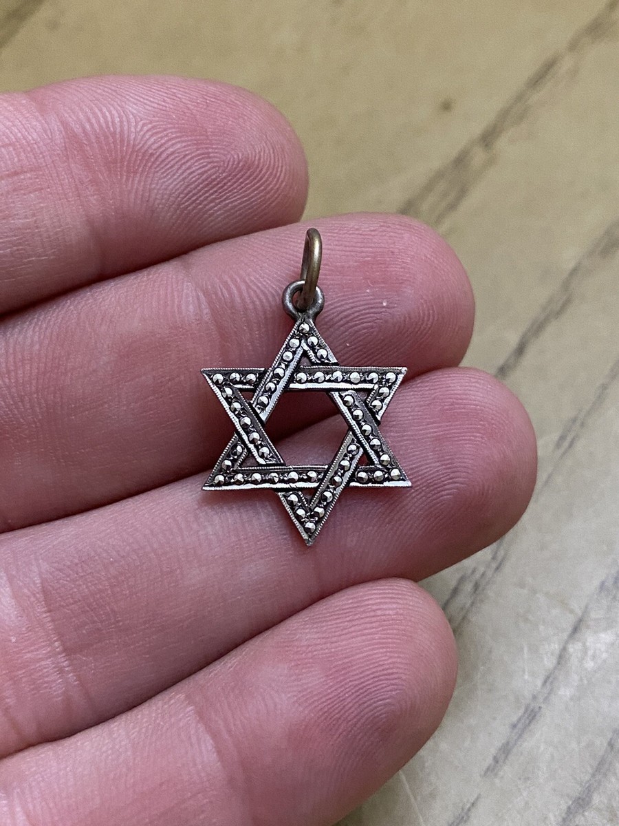 CMW Vintage Sterling Silver Pendant Star Of David Jewish Hebrew Religious