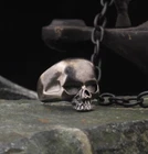 Halloween Men silver ring Hand Made pure 925 Silver Sterling man Ring Skull