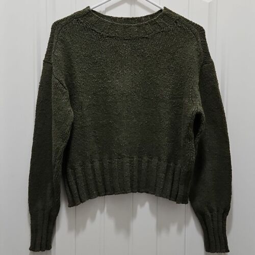 J.Crew Textured Crew Pullover Cropped Sweater Size Small Women's Chunky New