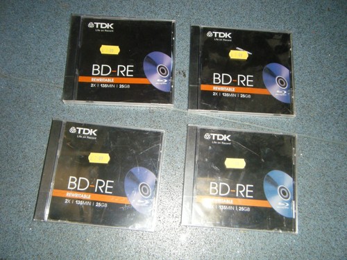TDK BD-RE blu-ray rewritable disc in jewel case 25Gb 2x