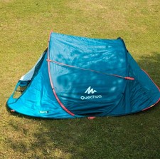 Wurfzelt 2 Seconds LTD Scout für 3 Personen blau/grün - QUECHUA