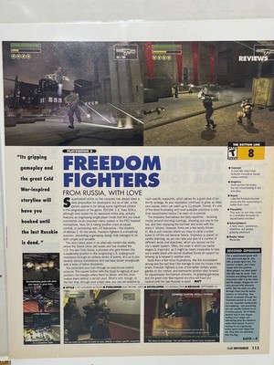 2003 Freedom Fighters PS2 Game Informer Magazine Review Page IO Interactive