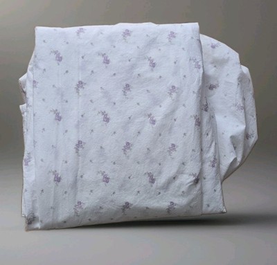 Simply Shabby Chic Full Queen Lavender Calico Flat And Fitted Sheets Cottage