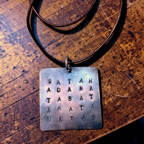 Abramelin Satan Talisman Copper Magic Square Occult Amulet Pendant Grimoire Seal