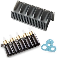 8 Pcs Essential Oils Storage Shelf, Black Racks Drawer Organizer with Key Tool