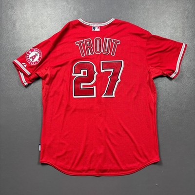 100% Authentic Mike Trout Vintage Majestic Los Angeles Angels