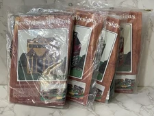 Lot of 4 Newstalgia Designs Hometown USA Plastic Canvas Drug Store Hardware