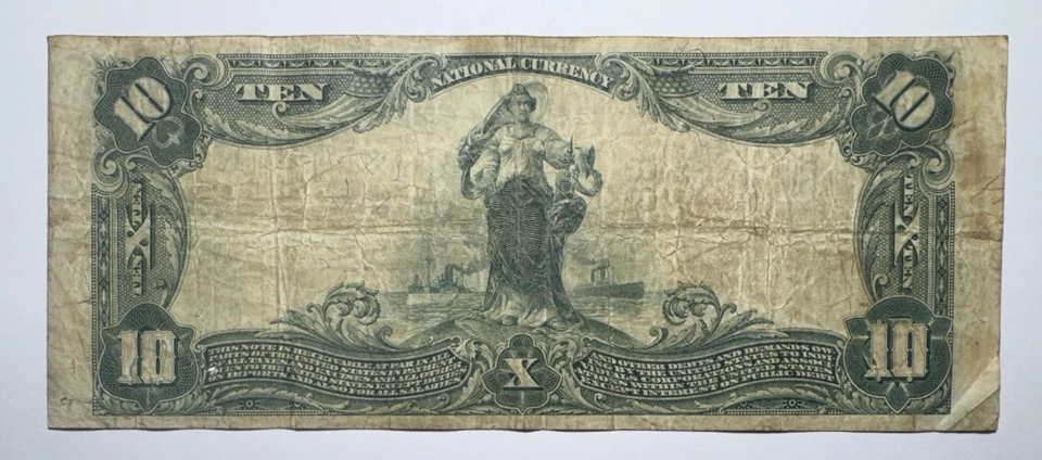 1902 $10 Hartford-Aetna NB Hartford, Connecticut National Currency - Image 2 of 2