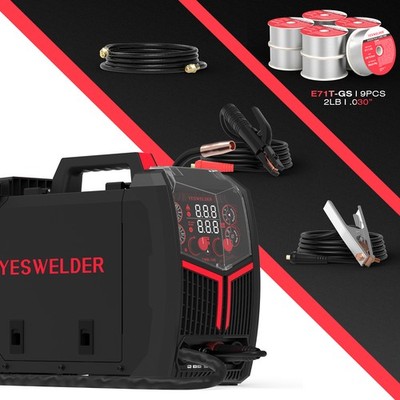 YESWELDER 160A MIG/Flux/TIG/Stick Welder with 9 Welding Wires, 110V/220V