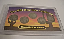 Vintage Coin Set The Wild West Collection 5 Buffalo Nickles In Plastic Holder