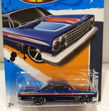 2012 HOT WHEELS MUSCLE MANIA  BLUE '62 CHEVY 409 BEL AIR  MINT 