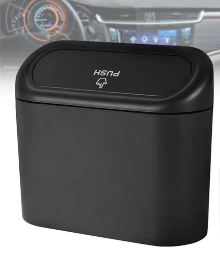 OWOS Mini Car Trash Can Bin with Lid And Trash Bags
