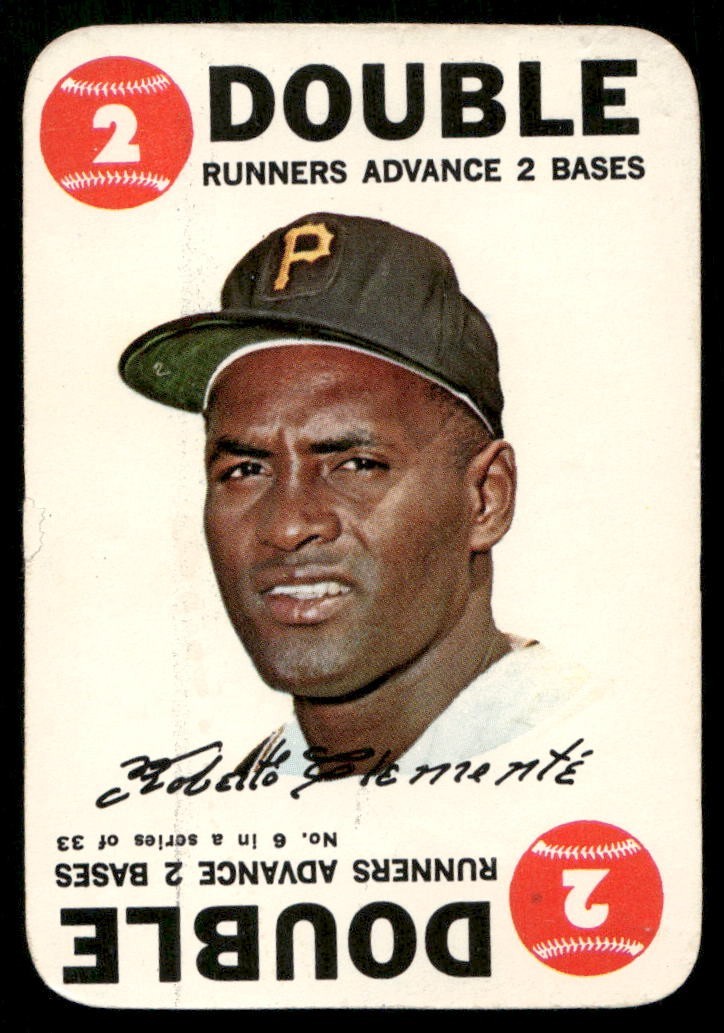 GOOD+ ROBERTO CLEMENTE HOF 1968 TOPPS GAME #6 UNCREASED EDGE CHIPPING TPHLC-9503