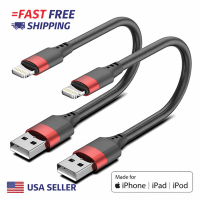 Lightning Mfi Certified iphone Charger Cable (2-pack), USB-A to Lightning 1 Foot