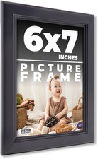 6x7 Frame Black Picture Frame Complete Modern Photo Frame UV Acrylic, Acid Free