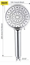 Cobbe Hard Water Filter Shower Head Hose 20 Stage Filter High Pressure Chrome