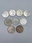 1921 1922 1923 Morgan Peace silver dollars for Collection 9 Nice Coins Total