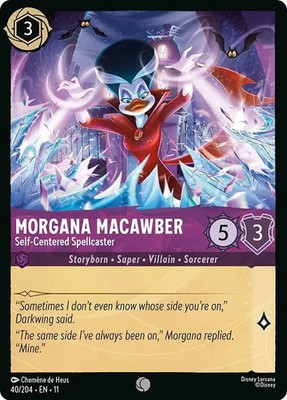 Morgana Macawber -Self-Centered Spellcaster 40/204 COLD FOIL Winterspell Lorcana