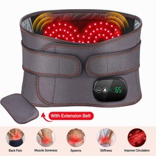 Massage Belt Red Light Heating Therapy with Vibration for Lower Back Pain Relief