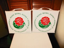 2 VINTAGE FOAM ROSE BOWL GAME STADIUM CUSHIONS MADE BY WINCRAFT PASADENA  CA